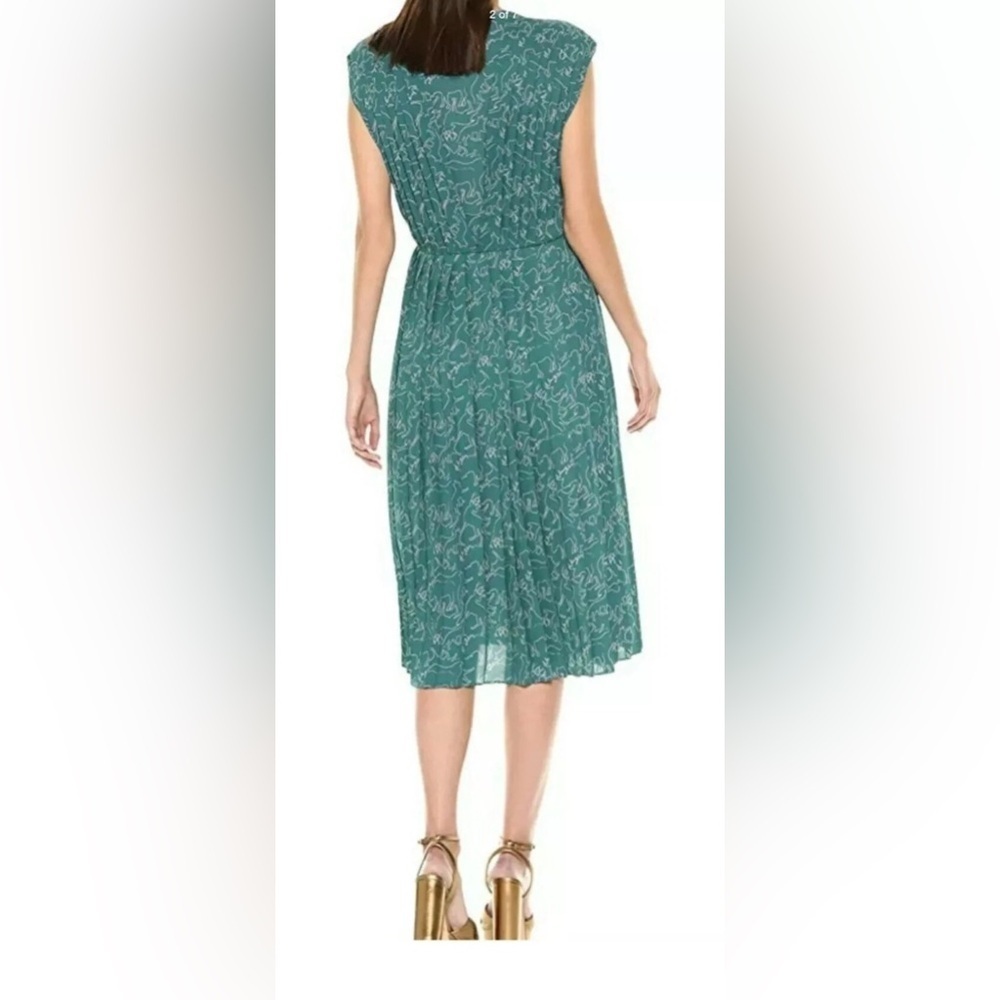 Dear Drew by Drew Barrymore Impressionist Pleater V-Neck Midi Dress – Size 4 - Picture 2 of 7